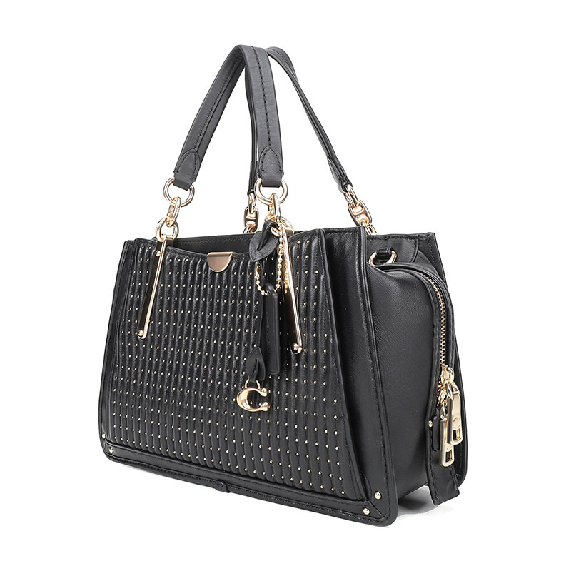 COACH 蔻驰 奢侈品 女士DREAMER系列皮革铆钉装饰手提包单肩斜挎包 38541