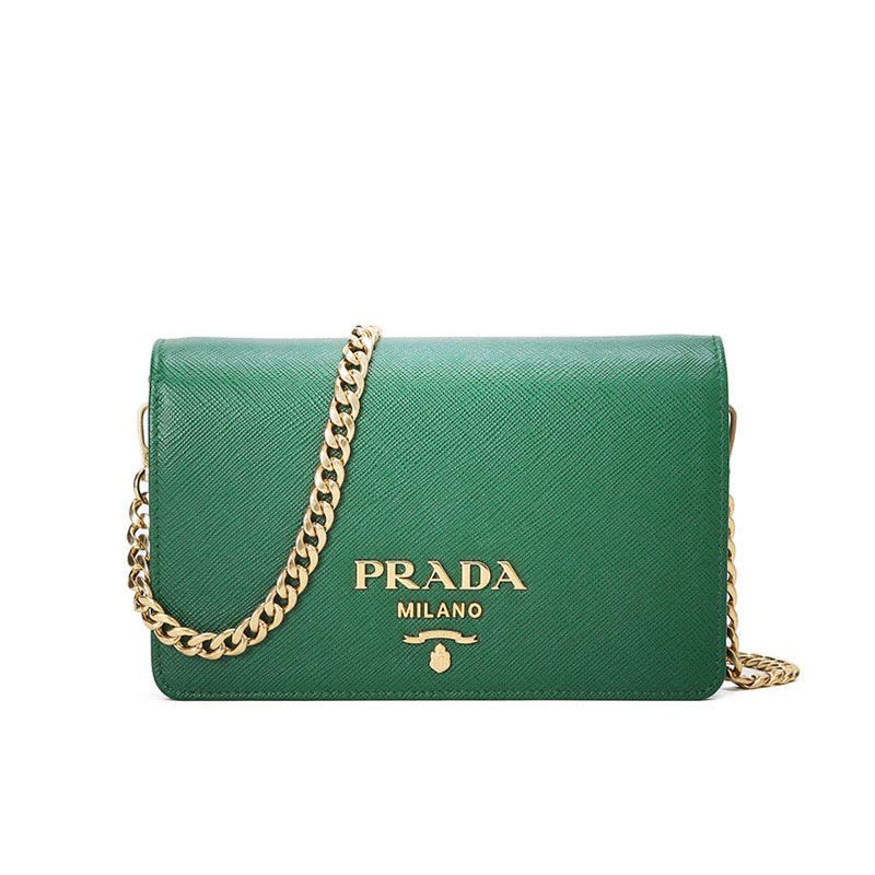 预订PRADA 链条单肩包 1BP006 COW 金属字母标18*12*4.5CM图片