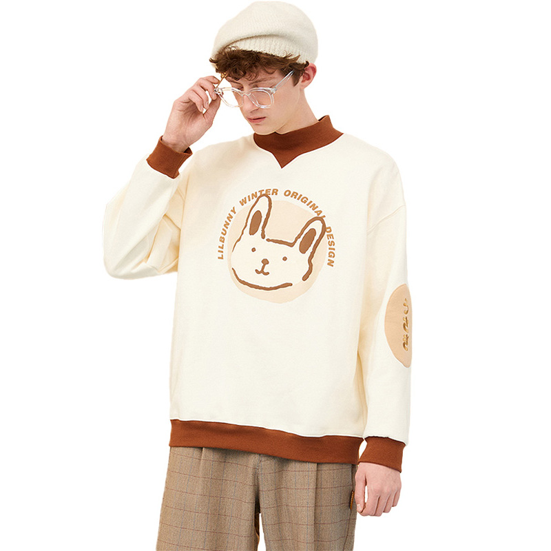LILBUNNY兔子情侣装卫衣冬装韩版宽松打底衫潮保暖加绒冬季上衣男【尺码偏大 建议拍小一码】