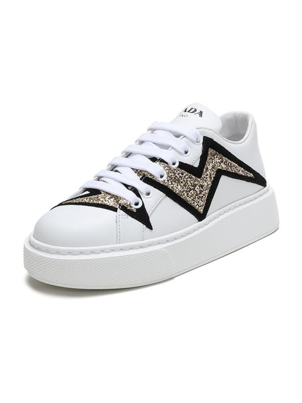 prada普拉达女款皮革系带运动鞋1e881l3kfs