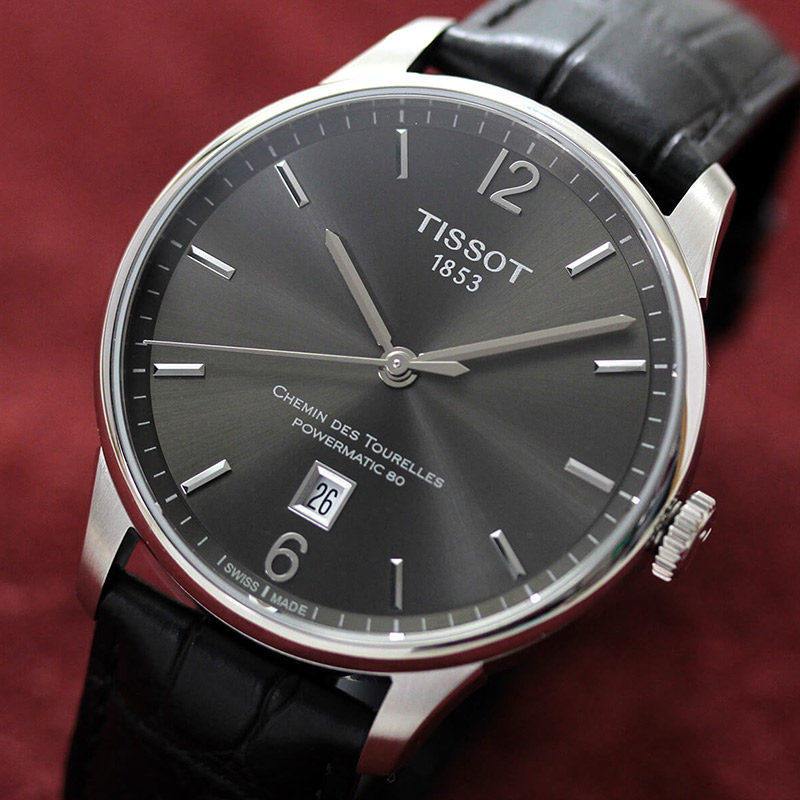 天梭tissot瑞士品牌手表杜鲁尔系列时尚商务全自动男士机械表皮带t