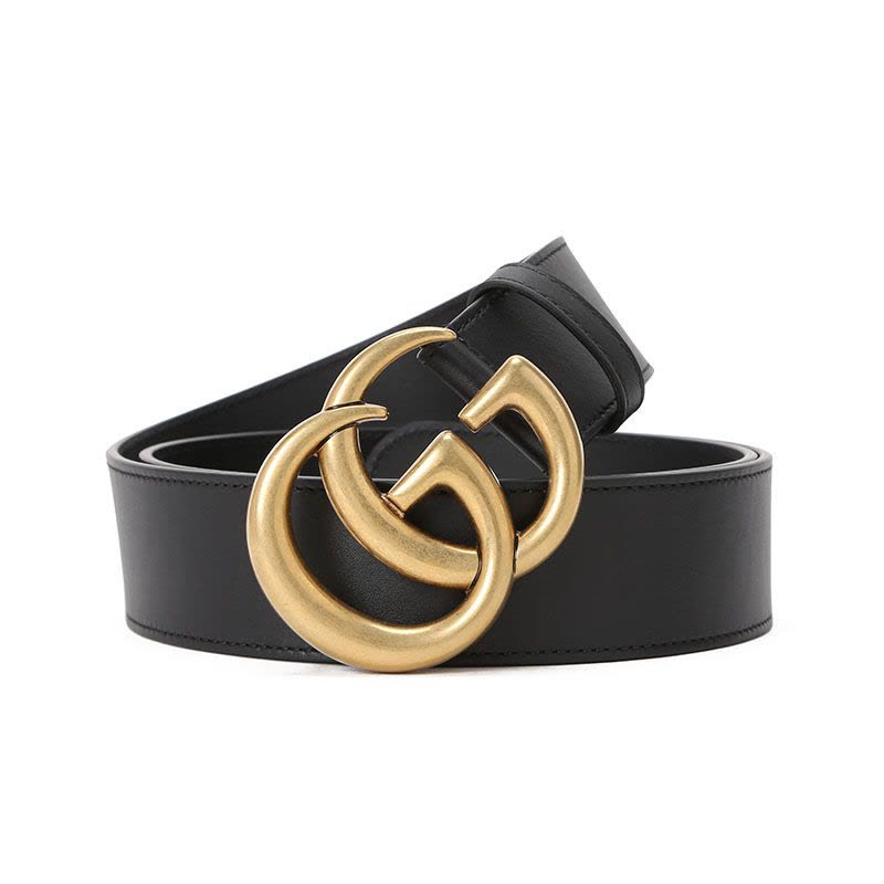 预售古驰(GUCCI 腰带4.0D 双G饰扣光面皮 皮带腰带 397660金扣图片