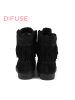 迪芙斯D:FUSE冬季专柜牛皮雪地平跟纯色短靴女鞋DF44117138