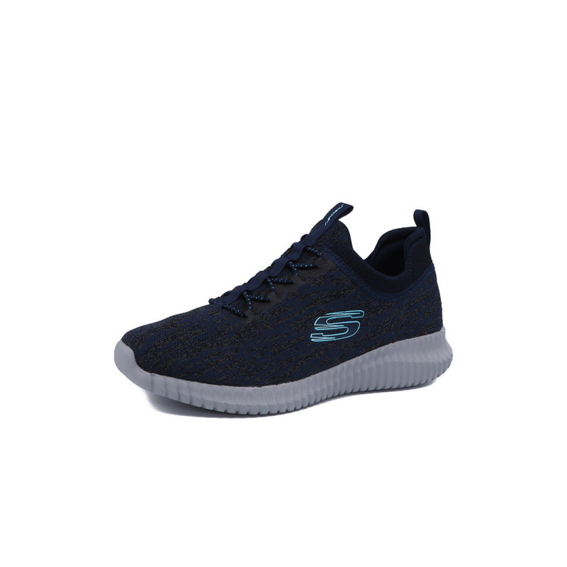 Skechers斯凯奇男鞋橡筋一脚蹬运动鞋 网布透气户外休闲鞋52642