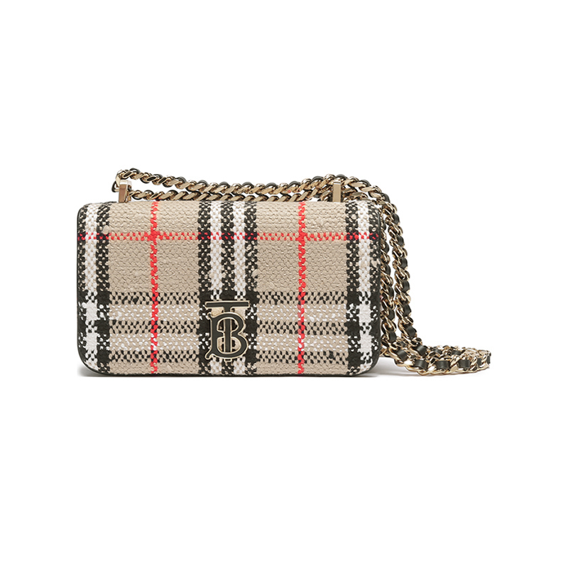 博柏利burberry女款织物单肩斜挎包链条包lola萝纳包迷你款8063083