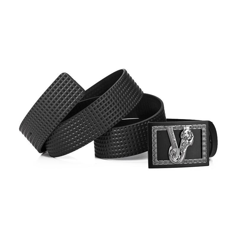 Versace JEANS 范思哲 男士皮革板扣式皮带腰带 D8YTBF02 70938