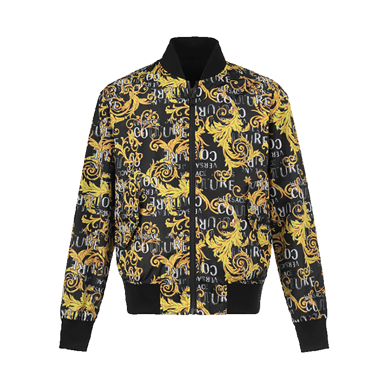 范思哲 versace jeans couture 春秋款 男士拉链双面夹克外套 74gasd