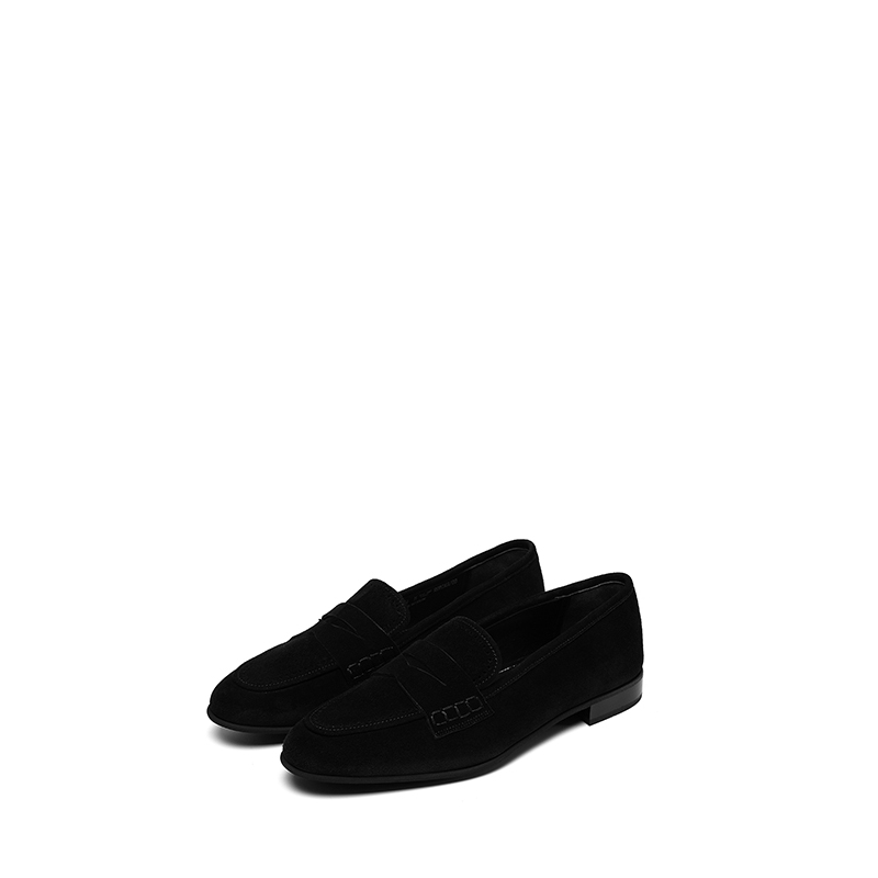 BALLY/巴利 女士黑色麂皮便鞋 6221157