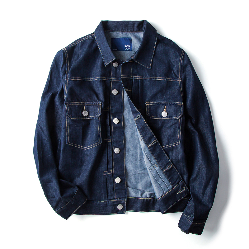 唐狮2018春秋原色翻领牛仔外套男韩版学生宽松休闲ins超火的夹克z