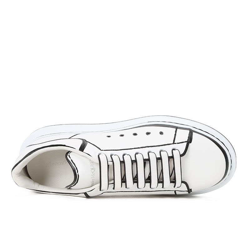 McQueen Sneakers Oversize小白鞋 白色厚鞋底光面皮627867白尾图片