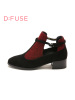 D：Fuse/迪芙斯秋新款深口方跟圆头简约时尚女单鞋DF53114031