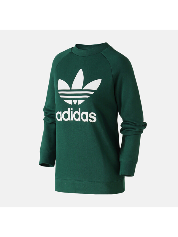 adidas阿迪达斯三叶女装运动服跑步休闲大LOGO圆领卫衣DV2623