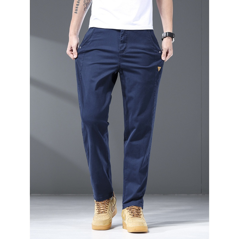 五色可选精神小伙的男装潮流宽松舒适百搭弹力直筒休闲裤男士