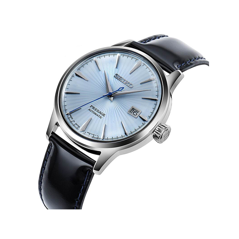 精工seiko日韩品牌机械表男休闲商务金属表带机械男士手表srpb43j1