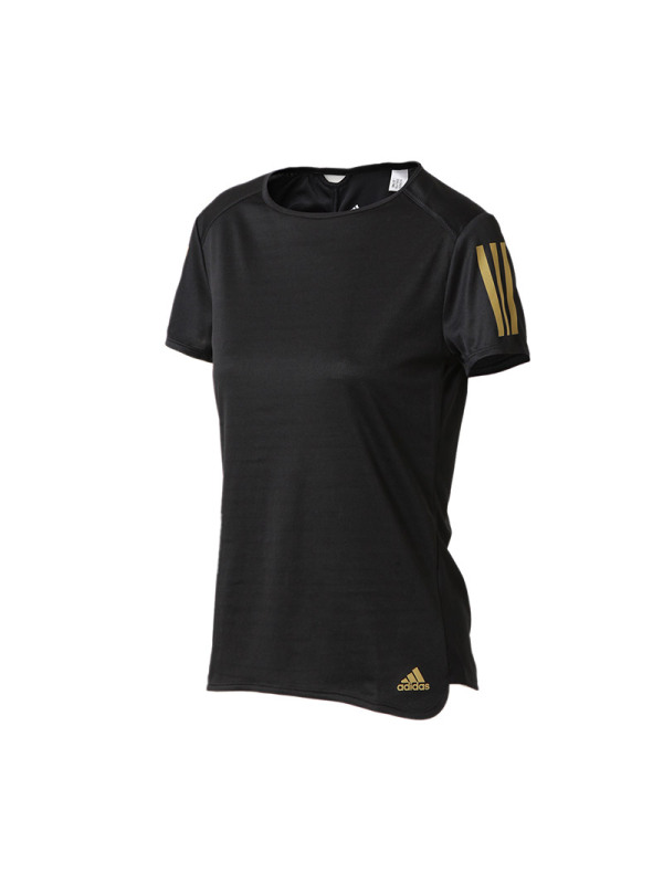 adidas阿迪达斯女子短袖T恤跑步训练健身服BQ7968 黑色 l