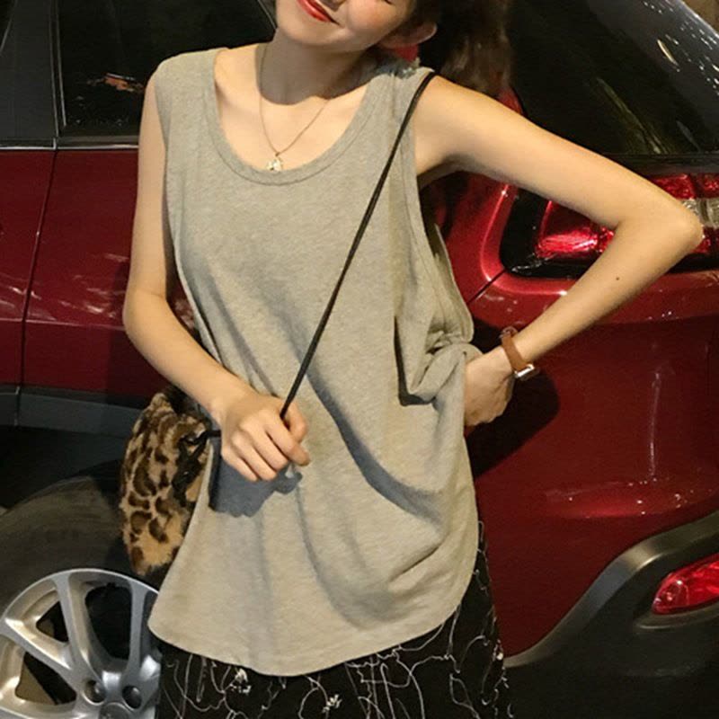 运动小背心女韩版夏季性感外穿女装宽松无袖T恤上衣吊带打底衫女图片