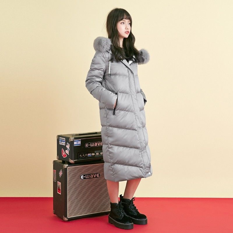 7m莫丽菲尔新款时尚大毛领秋冬学生韩版加厚长款羽绒服女70009172