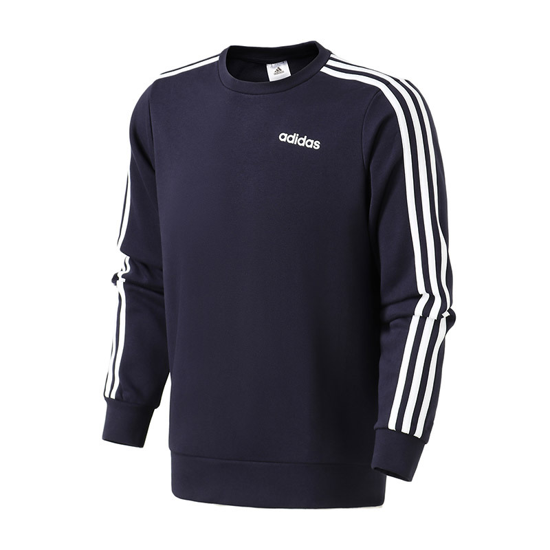 【自营】adidas男服卫衣圆领套头衫针织运动休闲运动服DU0484 L DU0484蓝色