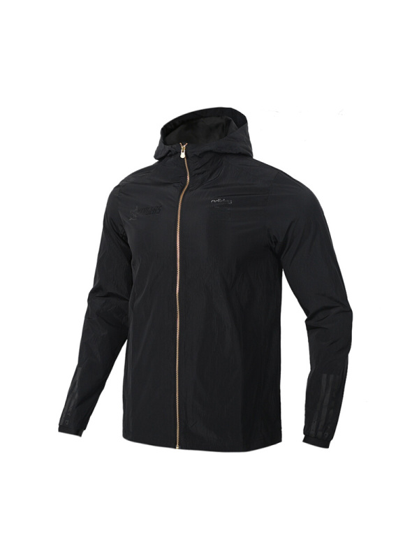 阿迪达斯男装年春季男子连帽舒适休闲运动夹克DW8324