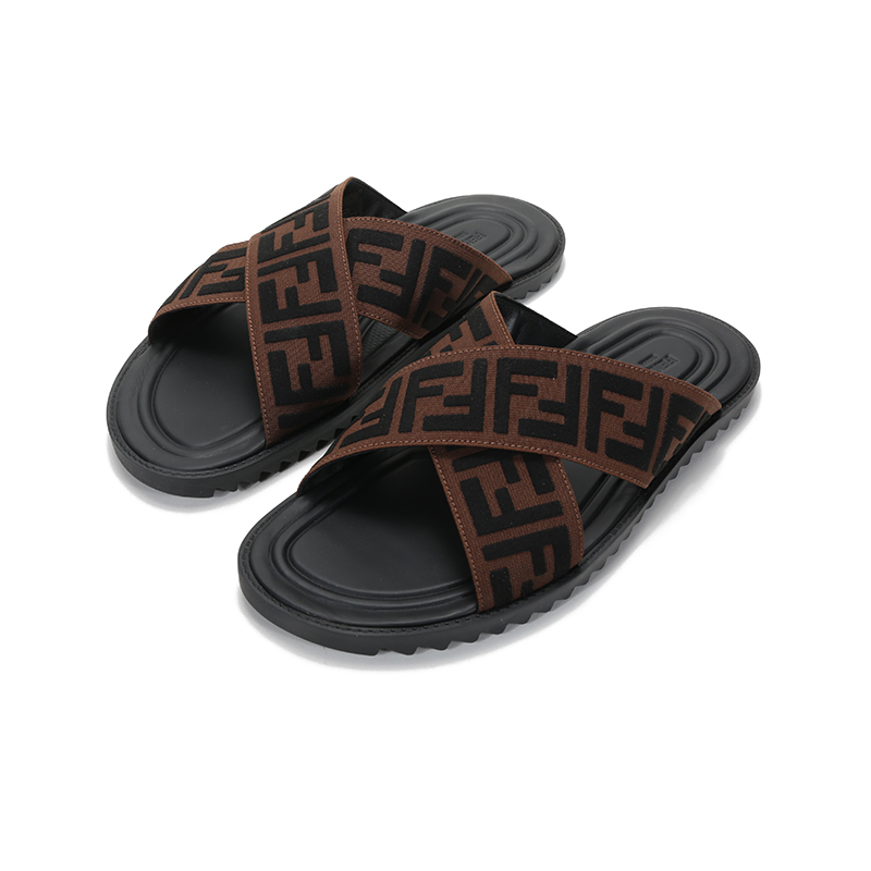 芬迪fendi男士织物凉鞋拖鞋凉拖7x1222a63t