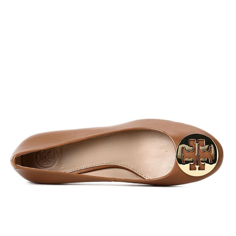 TORY BURCH/汤丽柏琦 女鞋经典徽标浅口粗高跟鞋 32854图片