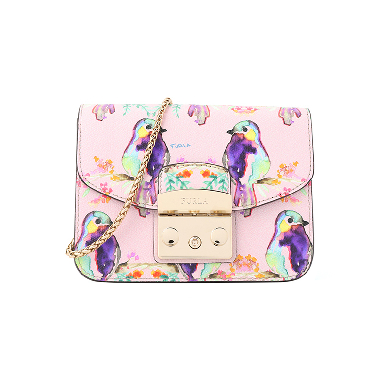FURLA 芙拉 女士皮质单肩斜挎包 印花 BGZ7 TONI CAMELIA 962530