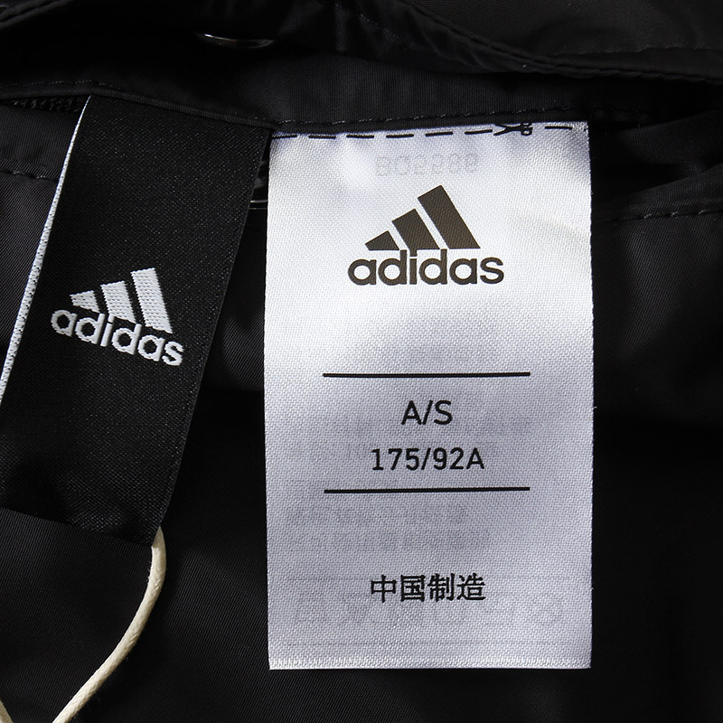 adidas阿迪达斯男子外套夹克防风服休闲运动服bq5586s黑色