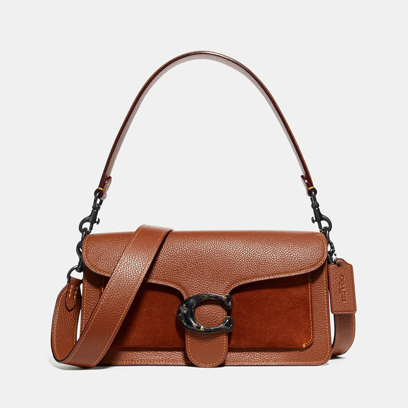 蔻驰coachtabby2020新款26号单肩斜挎手提女包棕色79334v5l4a