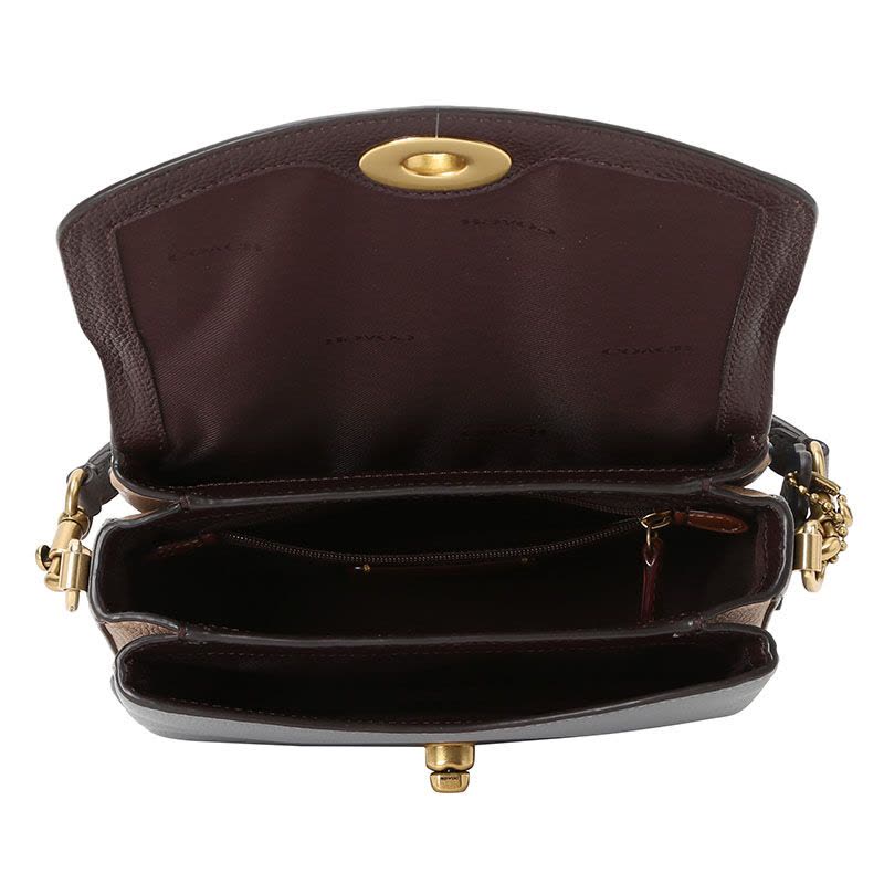 蔻驰COACH CASSIE邮差包 粒面皮金扣 女士单肩斜挎手提包 89088图片