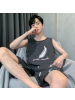 睡衣男夏季棉质背心短裤薄款无袖男士大码可外穿青少年家居服套装