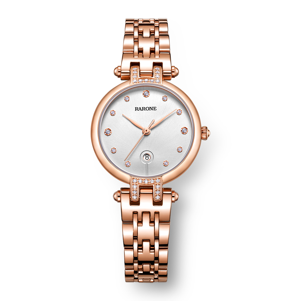 雷诺rarone手表女简约时尚潮流石英表钢带大气女士手表8600428参数