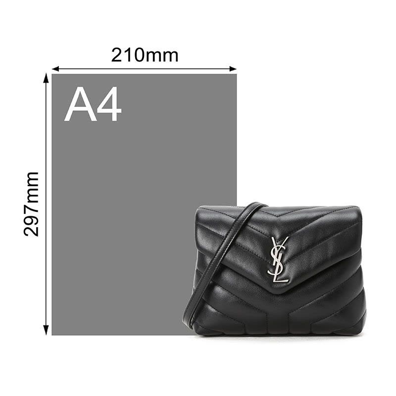 预售 圣罗兰YSL LOU LOU 胖信封小号 字母LOGO绗缝皮 女士单肩包 630951银扣图片