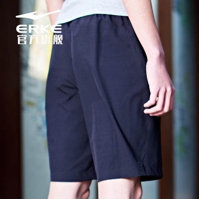 鸿星尔克夏季新品休闲短裤男士运动透气直筒五分裤51218254015