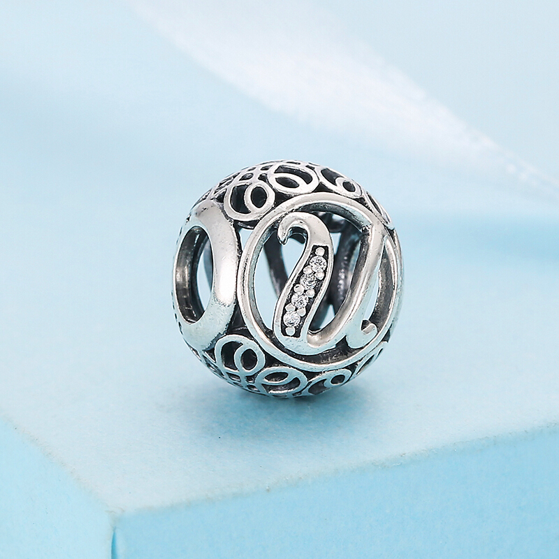 PANDORA潘多拉 复古字母U 925银 串饰-791865CZ