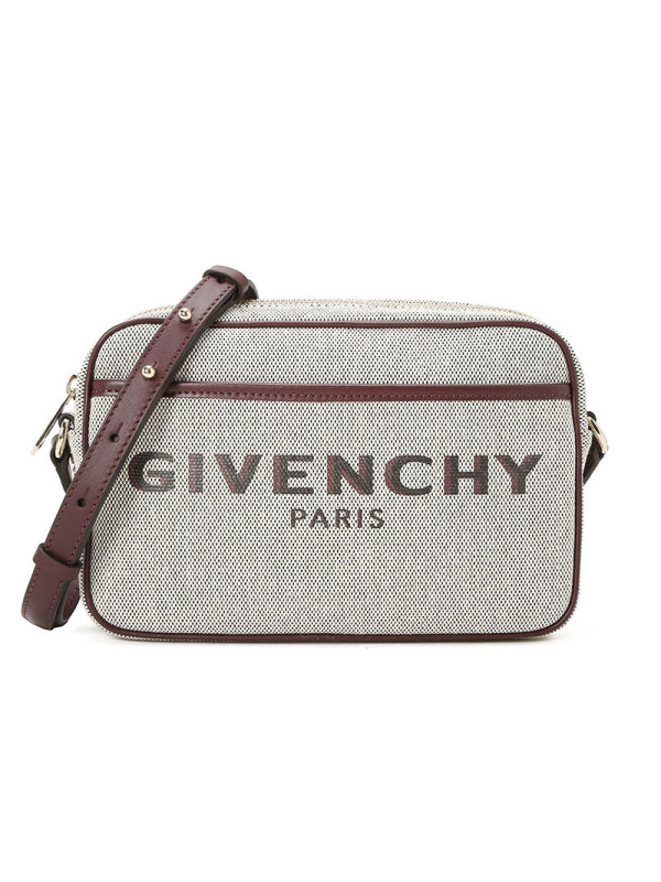 纪梵希GIVENCHY BDND 相机包 字母印字标帆布织物BB50F6B0XM金扣 女士单肩斜挎包