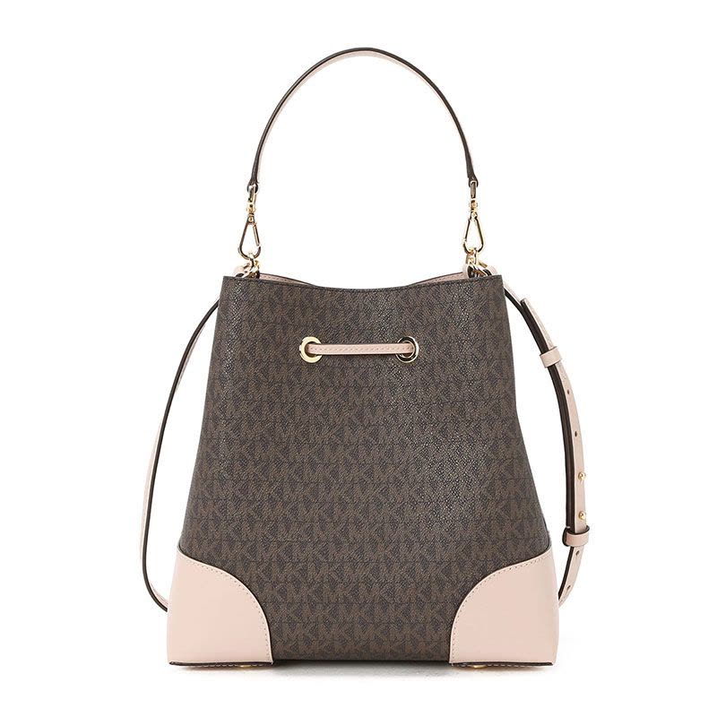 MICHAEL KORS 迈克·科尔斯水桶包 logo印花 织物拼皮 30F9GZ5L6B图片