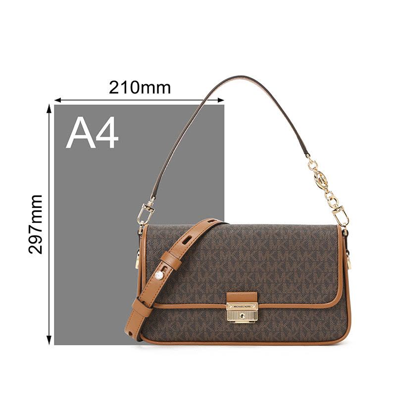 MICHAEL KORS BRADSHAW 腋下包 锁扣 织物拼皮 30S1G2BL1B图片