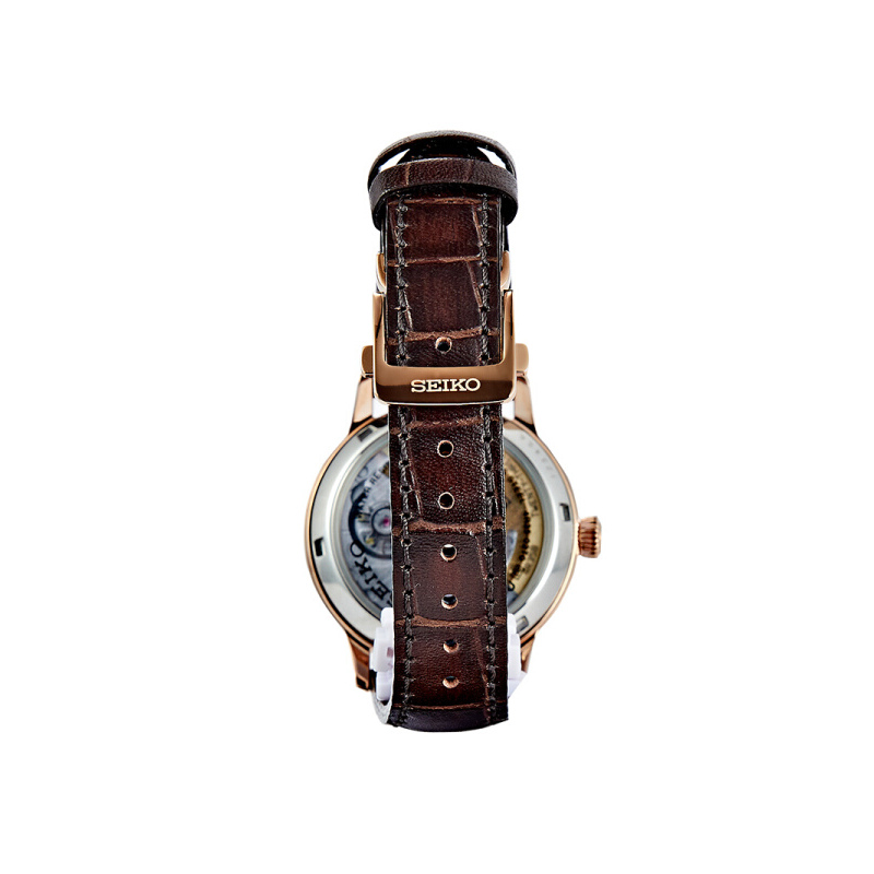 精工(SEIKO) 机械表 男 休闲商务皮革男士表SRP852J1