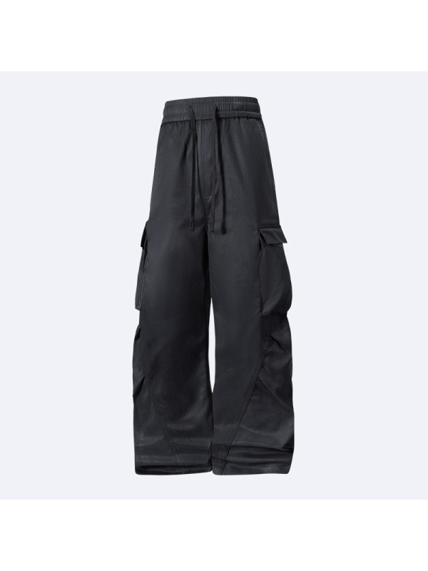 男装新款迷彩工装冲锋裤男美式宽松直筒潮牌户外街头百搭休闲长裤