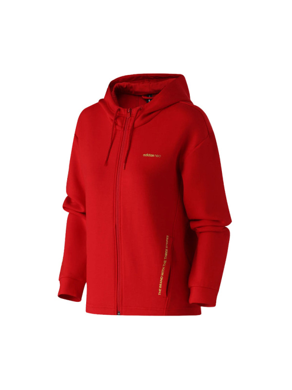 adidas neo阿迪休闲女子W HD JKT连帽夹克DZ7598