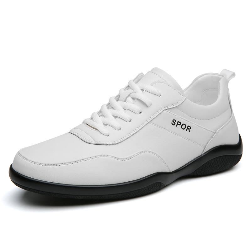 男鞋2025新款板鞋真皮透气轻便运动休闲鞋韩版低帮小白鞋图片