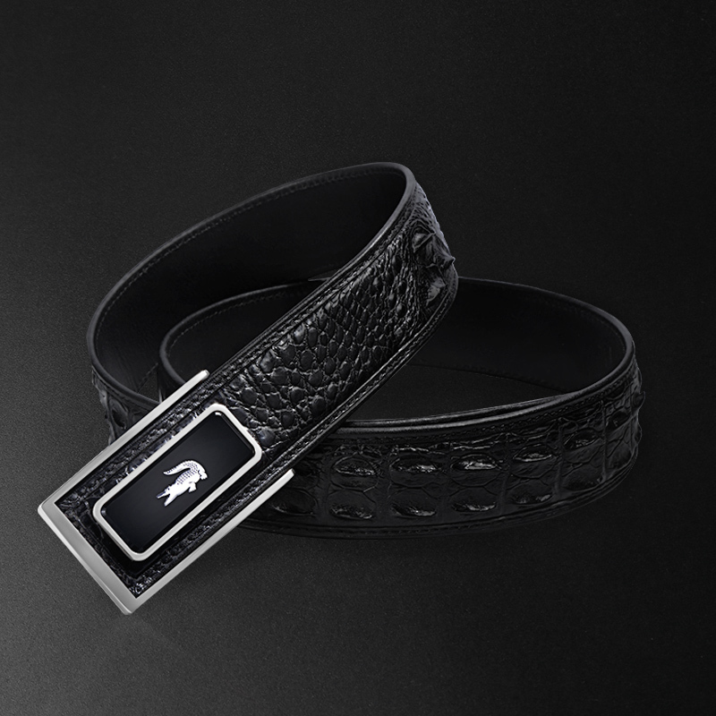 男士裤带男式裤带鳄鱼皮男士裤腰带鳄鱼皮男式裤腰带pd190303-1y银色