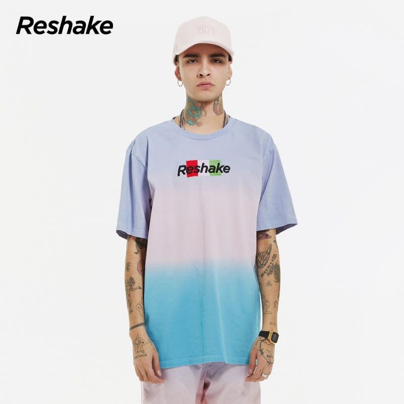 马克华菲潮牌【商场同款】RESHAKE华菲型格2019夏季新款宽松短袖T恤衫男ins潮图片