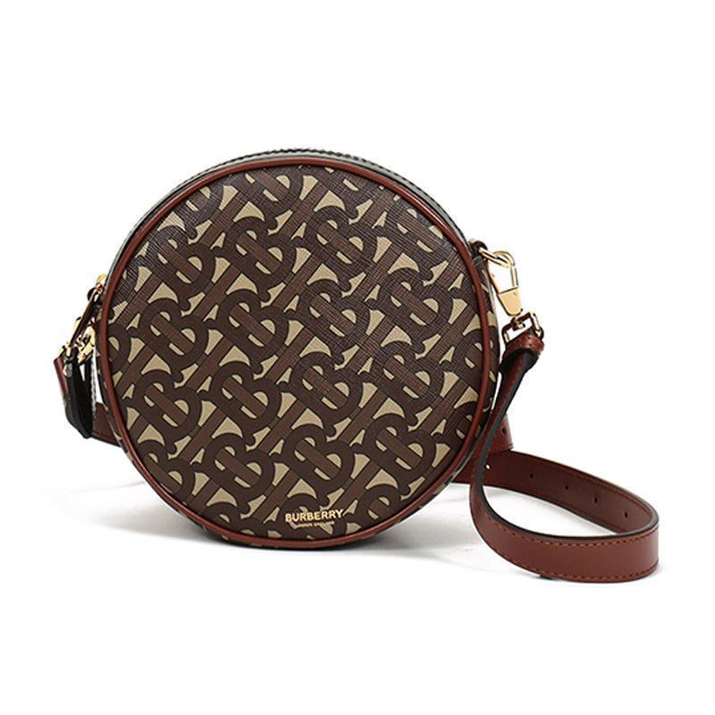 BURBERRY 博柏利 女款 环保帆布圆形Louise路易丝包单肩斜挎包腰包 80265891
