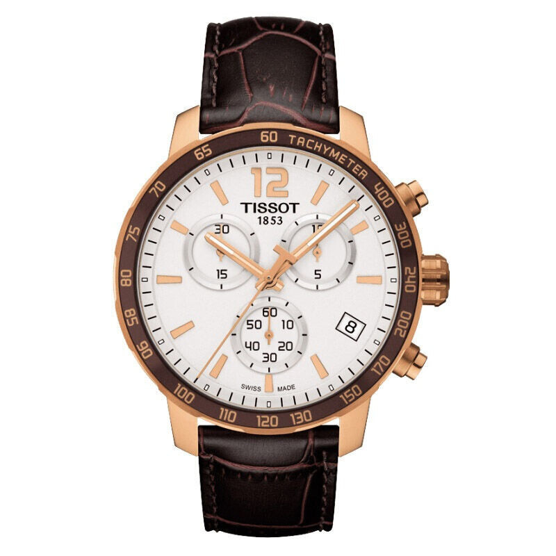 天梭(TISSOT)男表商务休闲 男士手表 时捷系列真皮带防水运动石英表休闲男表T095.417.36.037.00