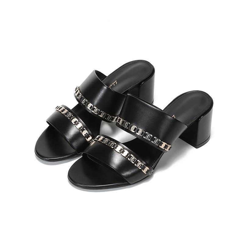 Salvatore Ferragamo 菲拉格慕 女士TRABIA系列羊皮高跟拖鞋 0733471