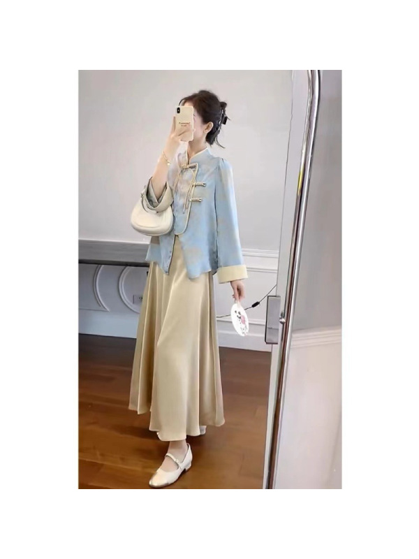 新中式女装中国风禅意风上衣套装汉服改良旗袍连衣裙春款新款