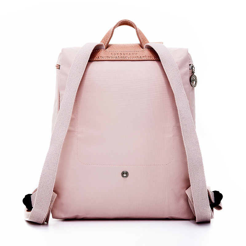 珑骧 LONGCHAMP 奢侈品 女士樱花粉色织物可折叠双肩背包L1699 919 P64