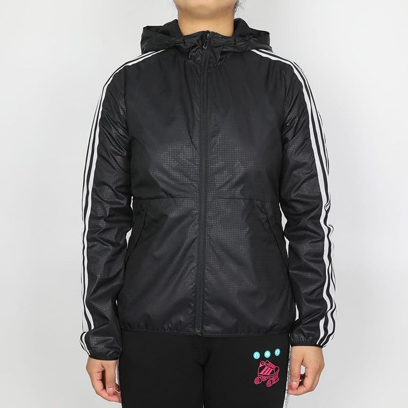 ADIDAS(阿迪达斯)2019WB EMBOSS秋季梭织透气防风连帽夹克EH3917图片