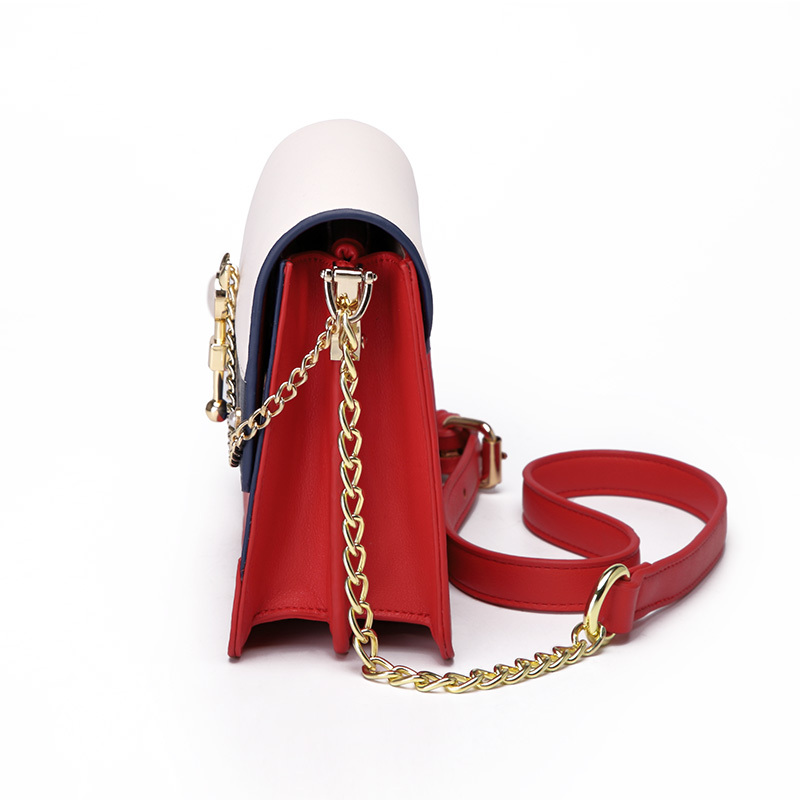 第九城vnine单肩包女2019新款包包女包时尚撞色斜挎包欧英伦简约大